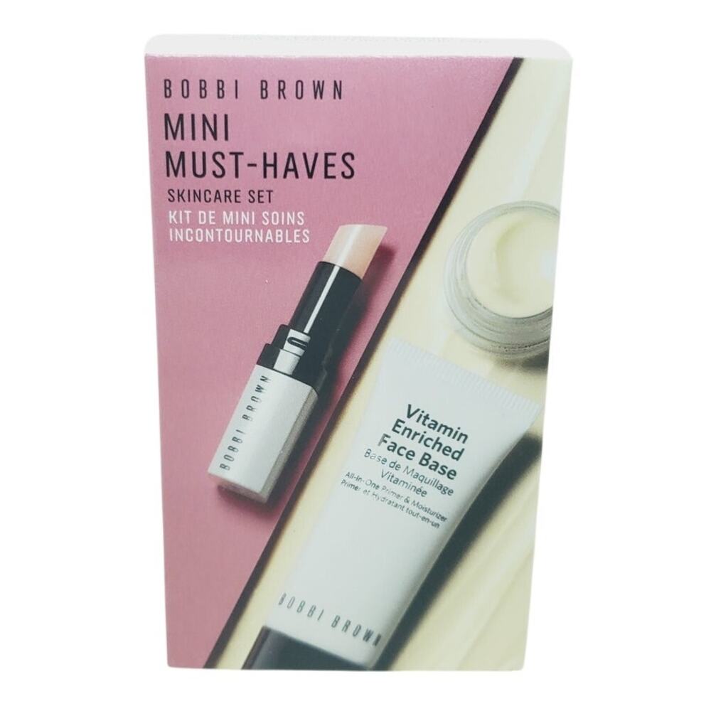Bobbi Brown Mini Must Haves Eye Base - Face Base - Extra Lip Tint Bare Pink